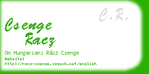 csenge racz business card