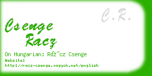 csenge racz business card